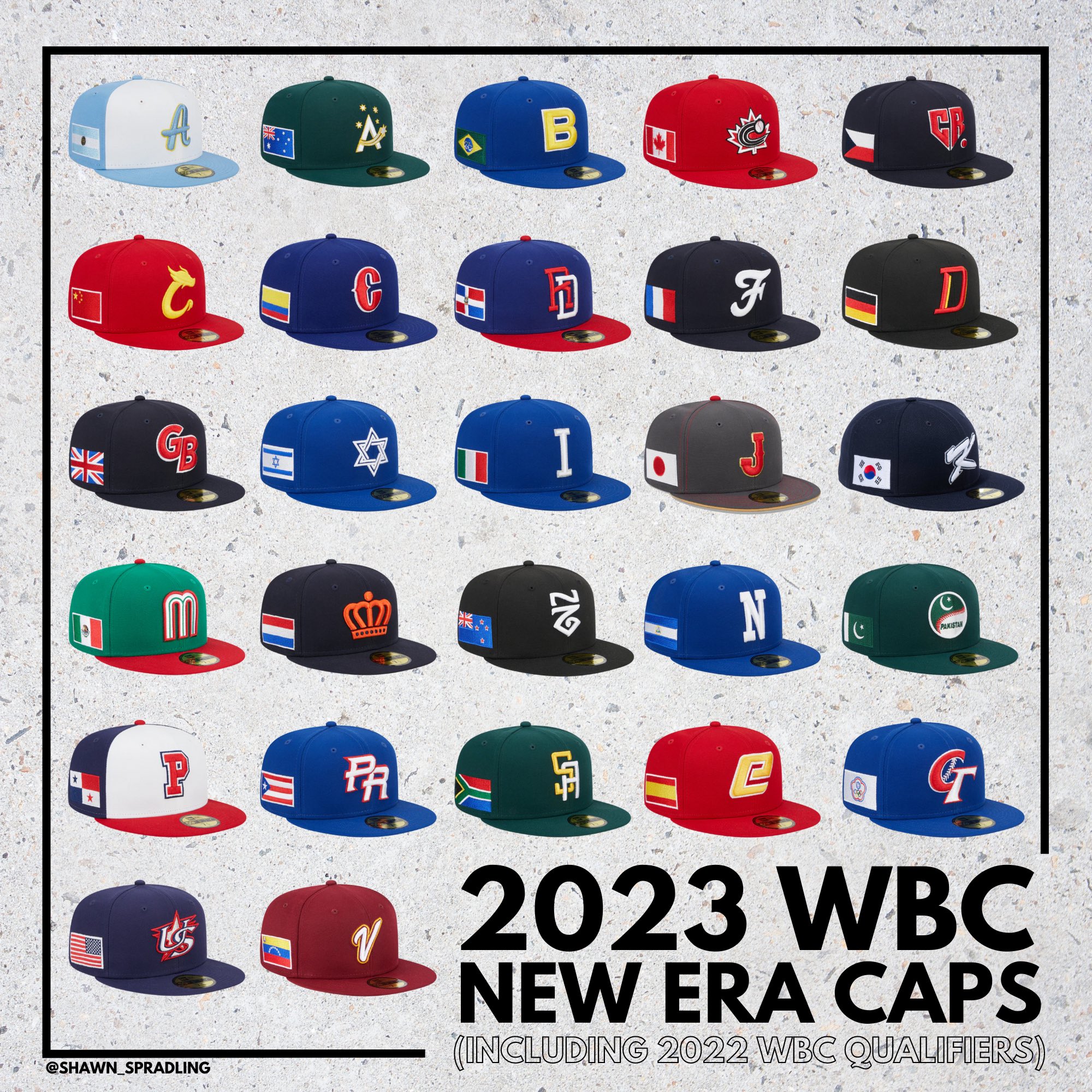 Shawn Spradling on X: All New Era caps for the 2023 WBC and Qualifiers.   / X