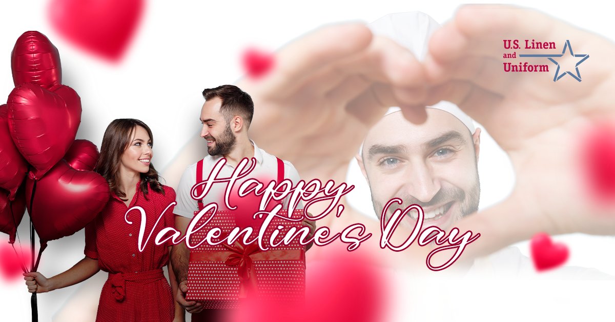 A true love story never ends. 🥰 Happy #ValentinesDay from U.S. Linen &amp; Uniform!