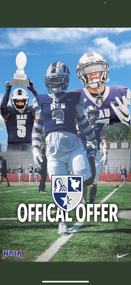 BlackmonJamious's tweet photo. After a great talk with @Gifted_22 I’m extremely  blessed and humble to receive an offer from (NAU) North American University🐎💙… https://t.co/CeaFnnLzG3