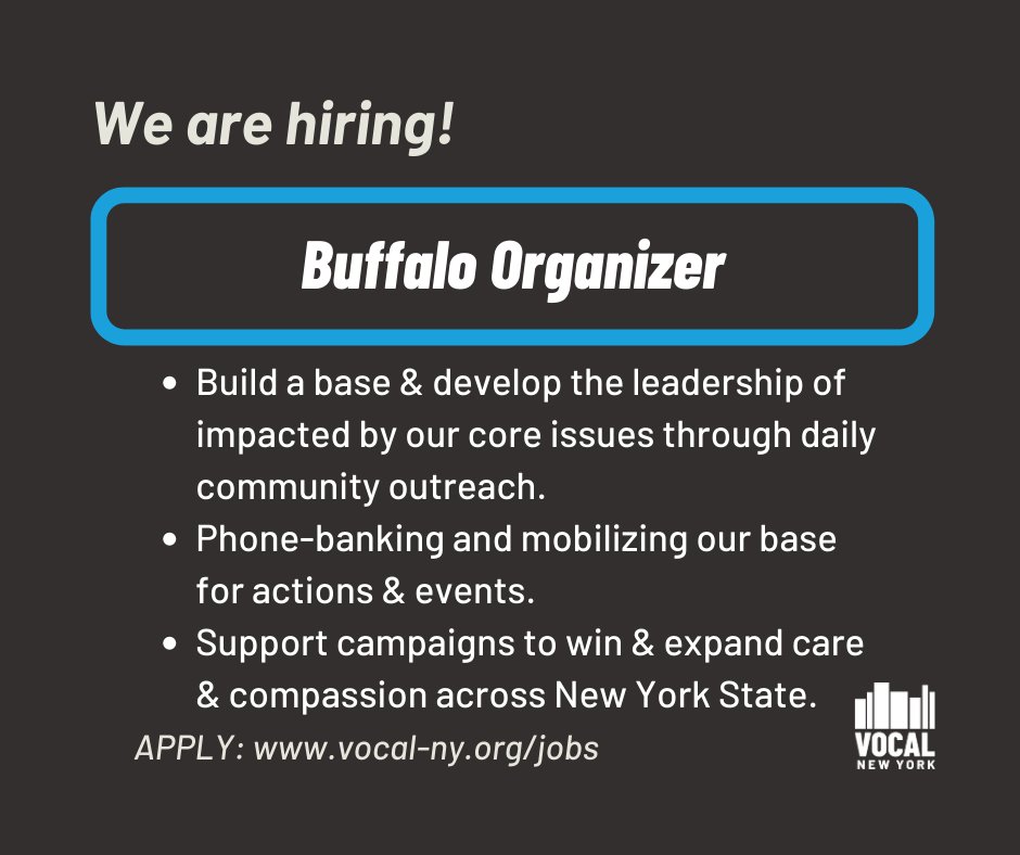 VOCALNY on Twitter "We're Hiring!! Live and organize in Buffalo or