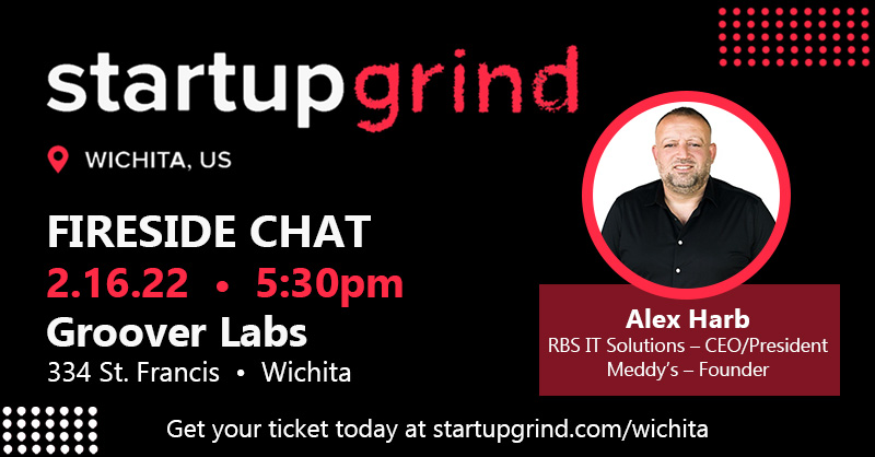 Startup Grind is back! Our next fireside chat is NEXT Thursday, February 16th. Join us as Landon of <a href="/wichitalifeict/">Wichita Life</a> talks to Alex Harb about all this <a href="/RBSITSolutions/">RBS IT</a> and <a href="/EatMeddys/">Meddys</a>! Get your tickets today! startupgrind.com/events/details…