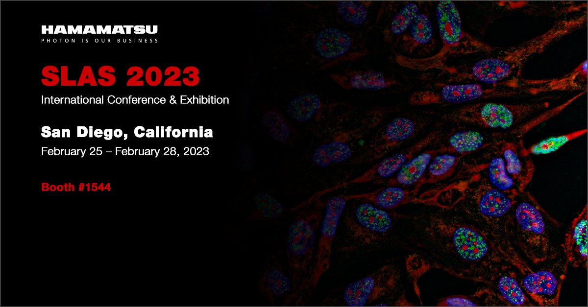 HamamatsuPhoton's tweet photo. Save the date for #SLAS2023. Starting Feb 25, you can find our experts in booth 1544 ready to discuss our new highest performance kinetic plate imager, the FDSS-GX, for reliable and stable #highthroughputscreening. 
https://t.co/dzk4ypdxB2

#drugscreening #FDSS @SLAS_Org https://t.co/fkmq31i55j