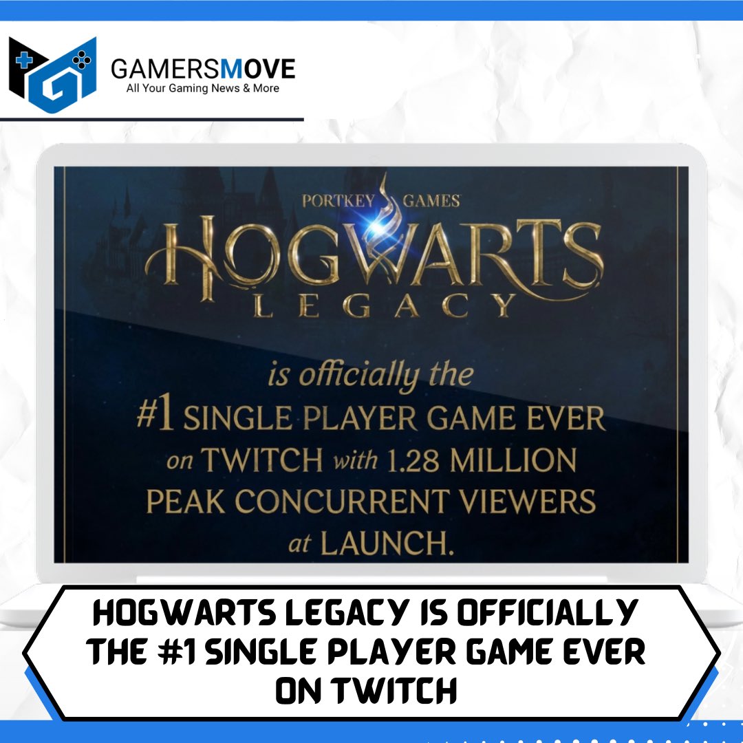 gamers_move's tweet photo. HogWarts Legacy Is Officially The #1 Single Player Game Ever On Twitch!
.
.
#videogames #games #gamer #gaming #instagaming #instagamer #playinggames #online #photooftheday #onlinegaming #videogameaddict #hogwartslegacy #hogwarts #hogwartsexpress https://t.co/LnaKA78EEo
