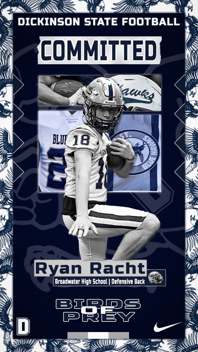 Super excited to continue my academic and athletic career at Dickinson State University! <a href="/BlueHawkFB/">Dickinson State Football</a> #HawksAreUp