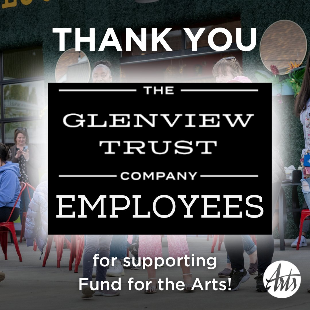 All year, we are celebrating our donors on Thank You Thursday! Thank you to The Glenview Trust Company Employees! You’re creating a healthy and vibrant community where everyone embraces art, contributes, and belongs.