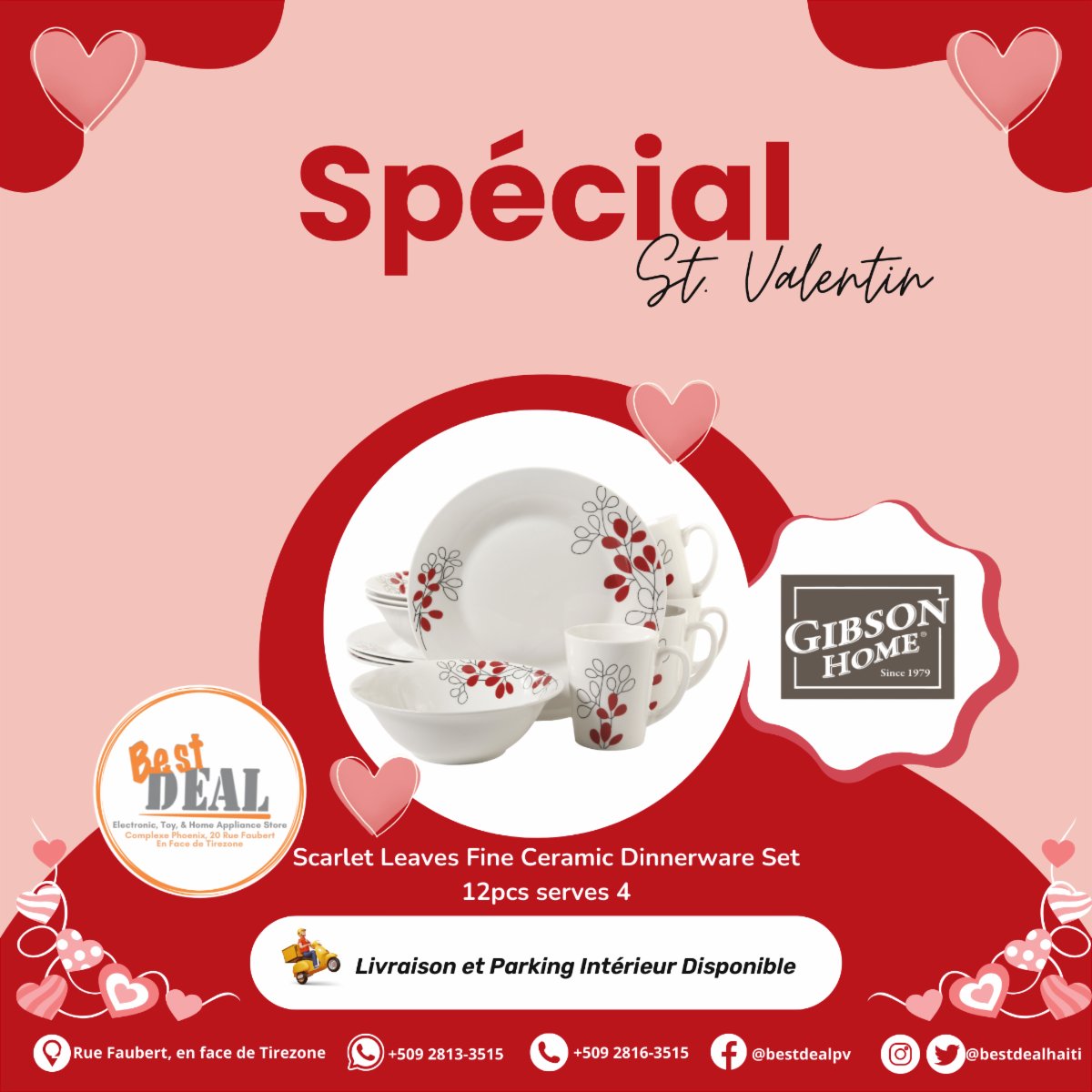 bestdealhaiti's tweet image. Get them a gift they can use all year round ❣️‼️

#PlateSet #Food #MugSet #Mug #Mugs #BowlSet #Bowls #Eating #DinnerwareSet #ValentineDay #StValentin #Gift #Love #Amour #ValentinesDay #BestDeal #Gibson #GibsonHome #ValentineGift #CadeauStValentin #Haiti #Scarlet #Leaves #Cer