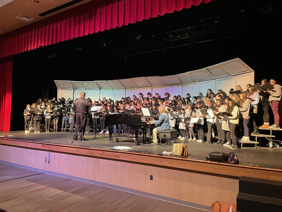 Having a great day rehearsing along with Rock Springs Middle and Thurman Francis at our North West Rutherford Middle School Mass Choir event! Concert tonight @ 7 pm! Thank you SCHS for hosting!