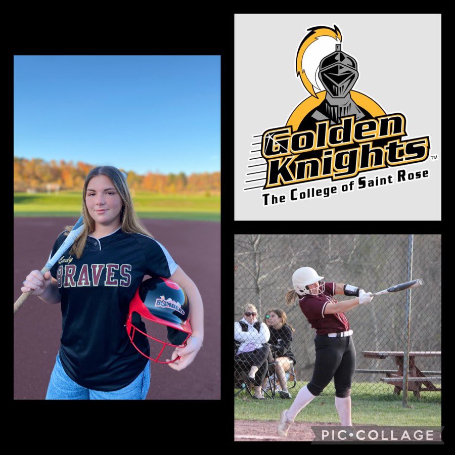 emmacrahan's tweet photo. Hi! I’m excited to announce my commitment to The College of Saint Rose to pursue my softball career. Thank you to my friends, family, and coaches that have helped me on this journey! Go Golden Knights! @saintrosesb @Coach_PJAnadio @Tonykuruczgmai1 @FFCSAthletics @LadyBravesFFCS https://t.co/JOj6ZgrbiG