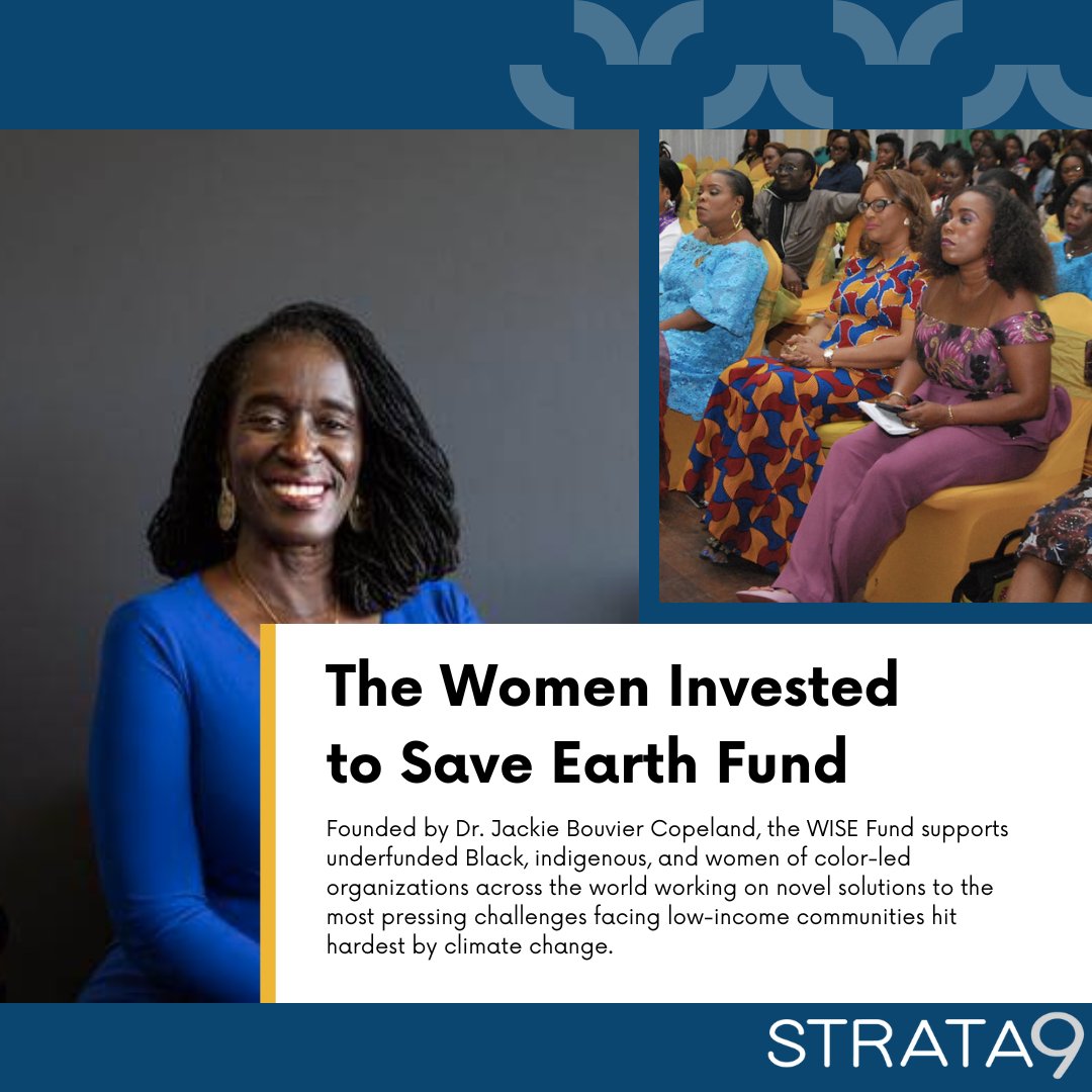 #STRATA9 is committed to amplifying the voices of Black women to reduce climate change's impact on low-income communities. <a href="/theWISEfund/">The WISE Fund</a>  is taking a stand and supporting organizations working on novel solutions. Learn more about their mission here: bit.ly/3JFwKvM   #BHM