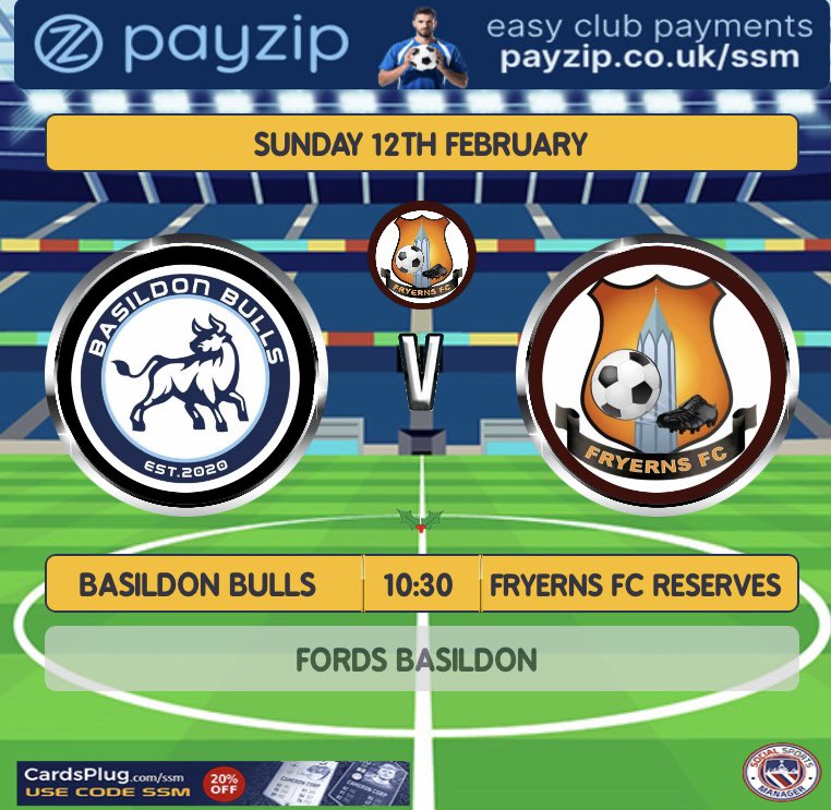 FryernsR's tweet photo. Looking forward to this one away vs @Basildonbullsfc at Fords.
2 good sides in great form so should be a very good game if your free come over and watch 🟠⚫️ https://t.co/vqEnK8aj7d