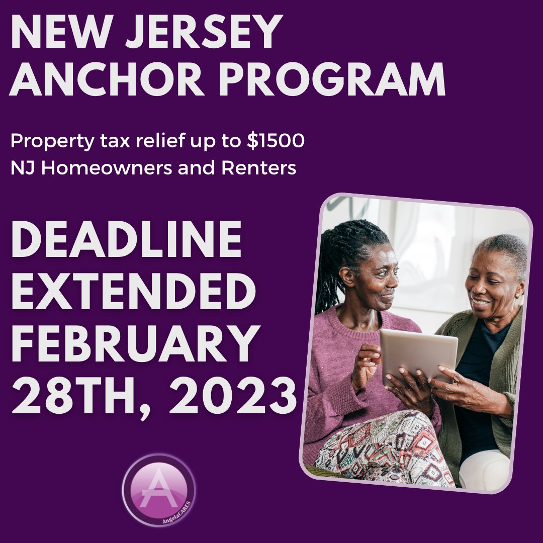 AngelaCARESInc's tweet photo. NEW Jersey ANCHOR Program: This is for New Jersey HOMEOWNERS &amp; RENTERS who are eligible for the ANCHOR Program. The deadline has been extended to February 28, 2023. Please don't miss this opportunity. 

Apply here: 
https://t.co/IPgiXjgtff

#angelacaresinc #caregiver #community https://t.co/KxY64ksrED