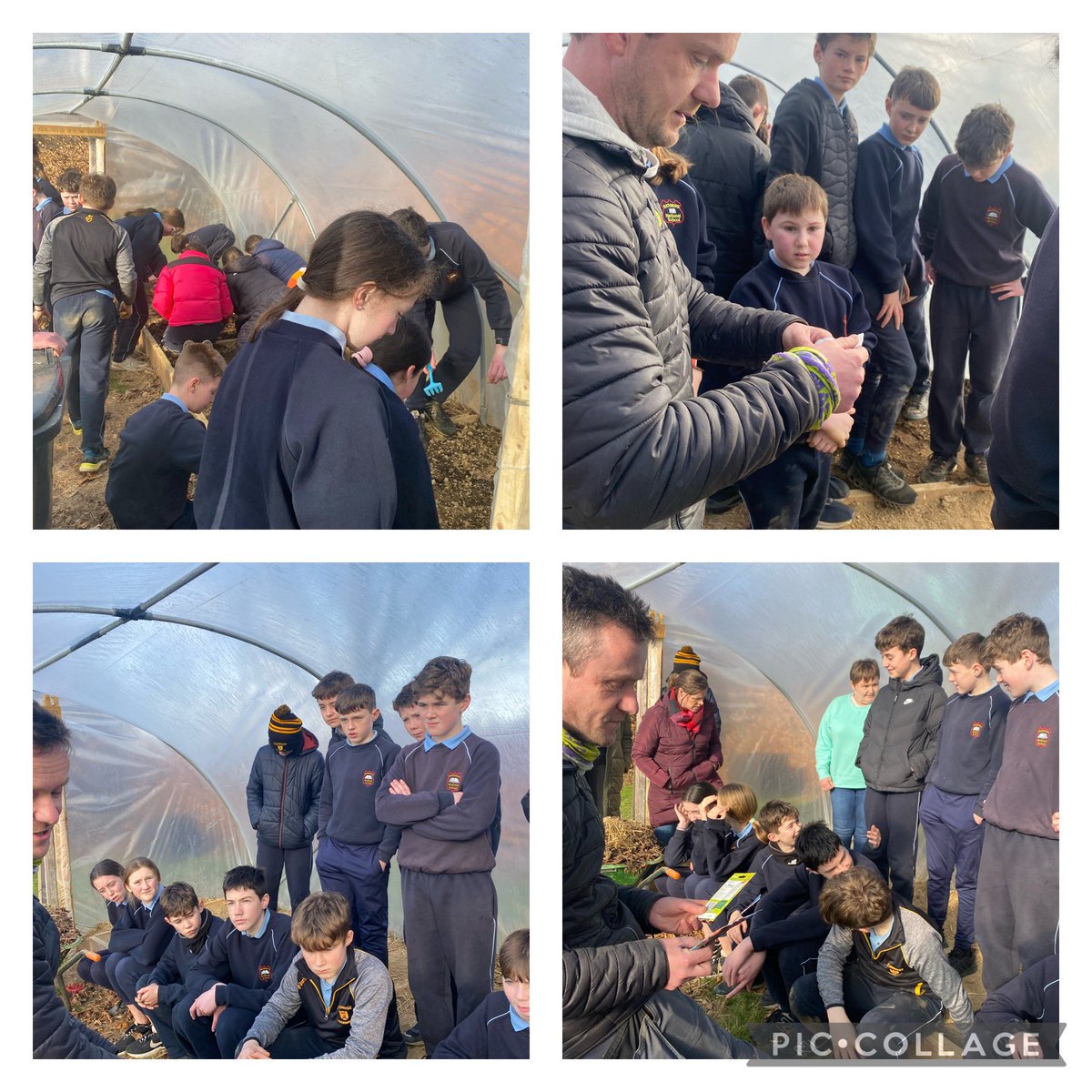 RathnureGreen's tweet photo. Thank you to Fergal Joy from @tirlan_ coming out to chat to us today with tips to get started sowing for the spring! We are looking forward to lots of veg and flowers! @RathnureNS @GreenSchoolsIre #biodiversity #SpringIsComing https://t.co/Wsv1Y7NQQi