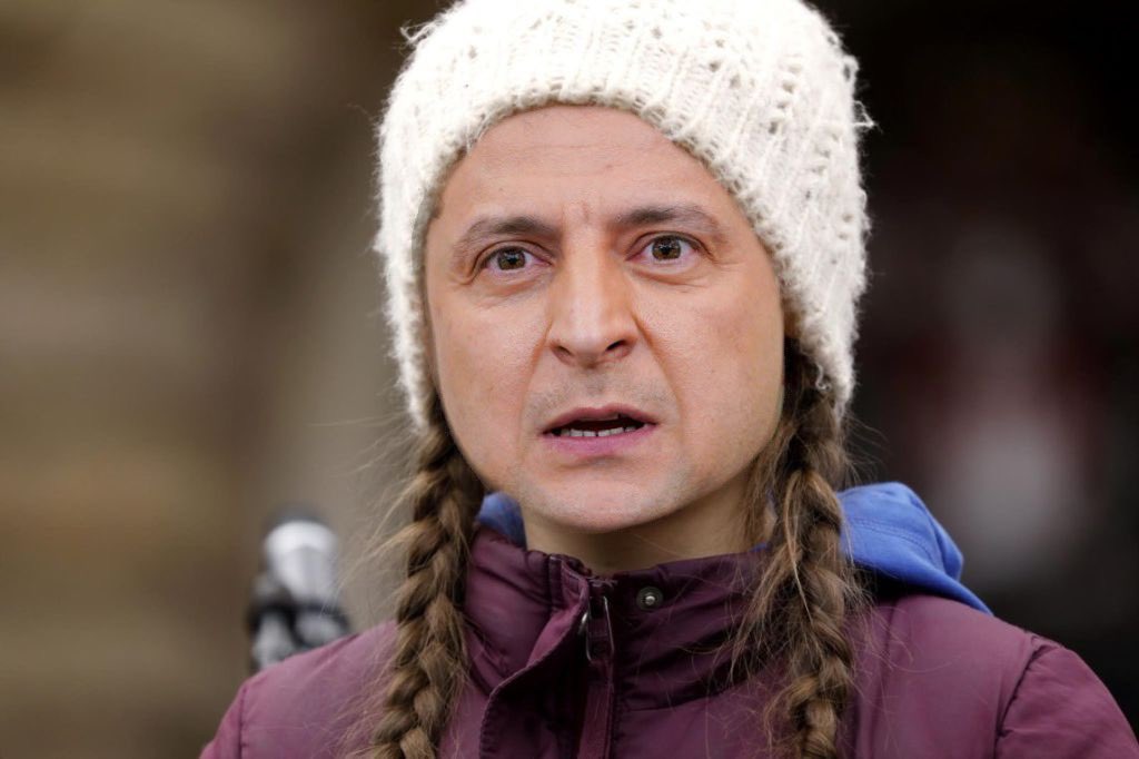 CharlotteEmmaUK's tweet photo. Zelenskyy is the new Greta Thunberg. https://t.co/C5GqfZMAIc