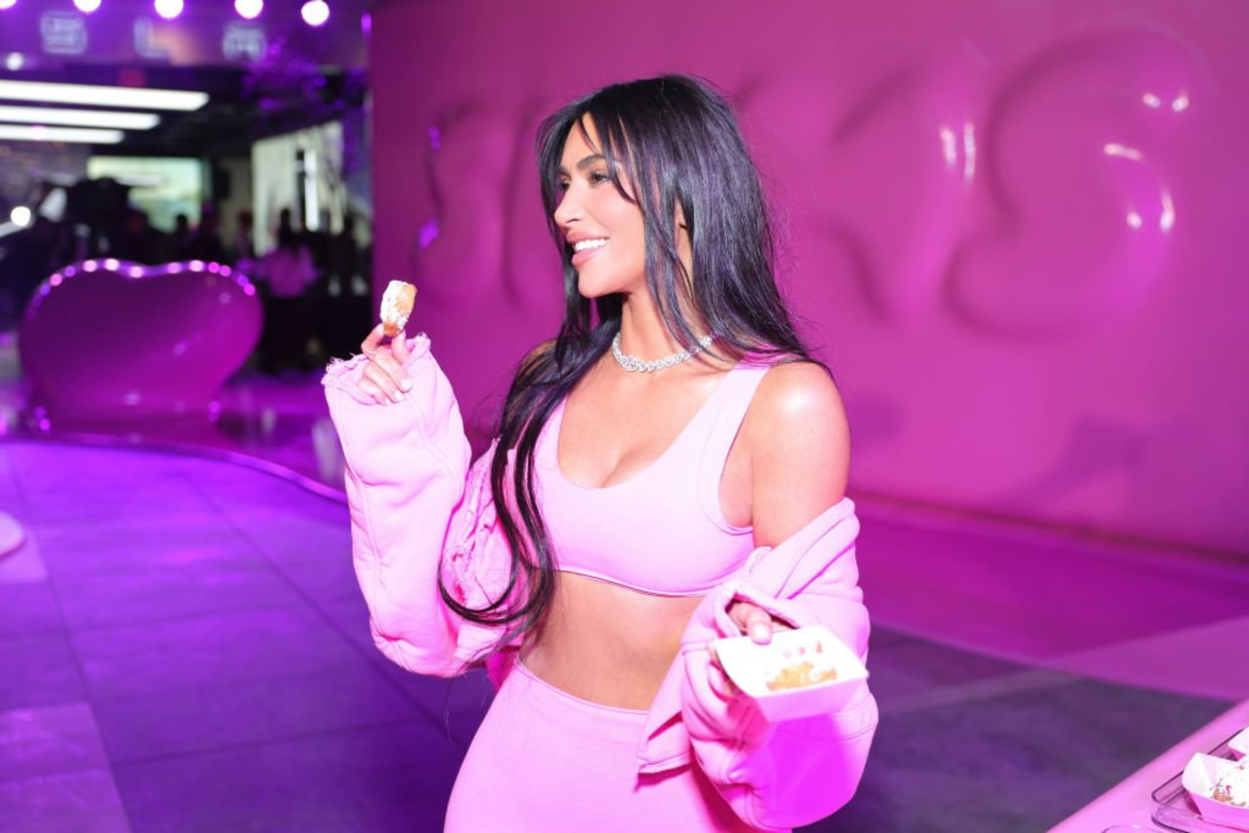 Kardashian World on X: 📸 Kim Kardashian attending the Skims Valentine's  Day Pop Up Shop launch in Los Angeles    / X