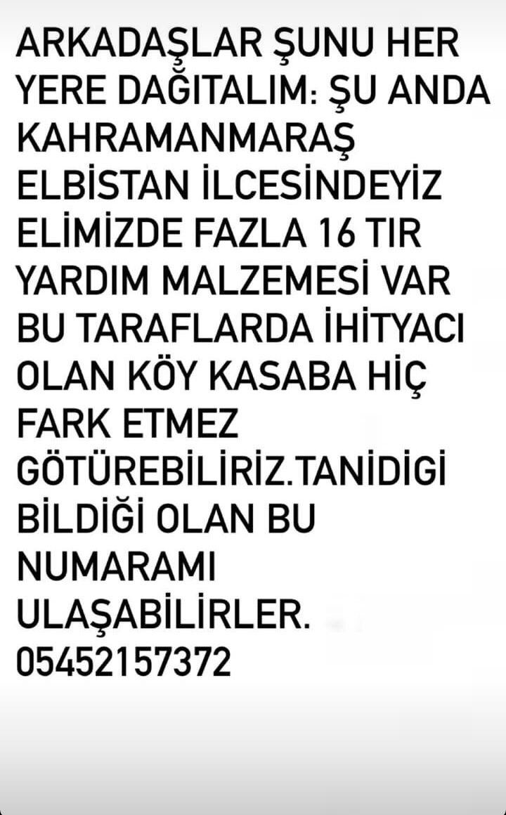 KmlAltuntas's tweet photo. @OguzhanUgur @ahbap @AFADBaskanlik @haluklevent @haluklevent @ahbapacil https://t.co/vG7kvC08XW