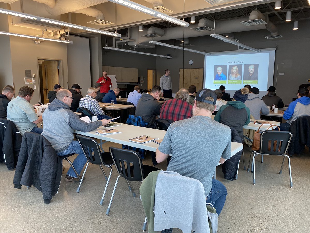SynergyAGBrieux's tweet photo. Thanks @Badsmoke23 @mmc164 Winfield United for the sprayer clinic and @flydutchman101 information on aerial application. If you missed it, watch for our St.Brieux Clinic in March #SynergyAG #rootsyoucancounton https://t.co/cRQ9m1WLWX