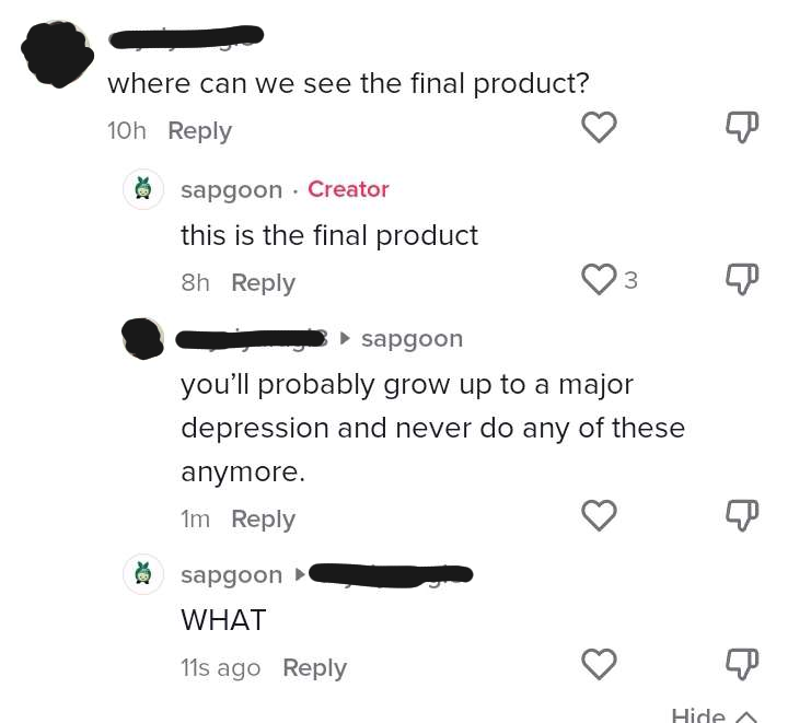 sapgoop's tweet photo. the four horsemen of comments ive received this month https://t.co/5X3fBovdME