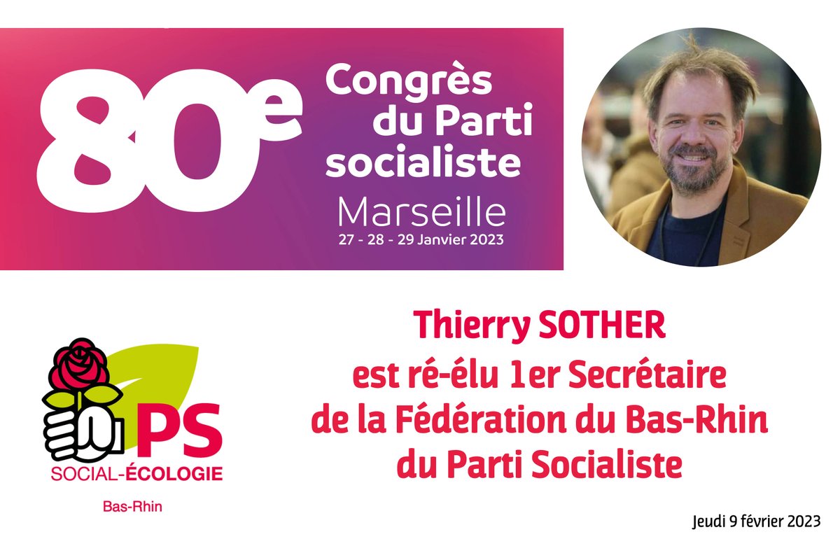 🌹PS67 - Thierry SOTHER <a href="/ThierrySother/">Thierry Sother</a> est ré-élu 1er Secrétaire de la Fédération du Bas-Rhin du Parti Socialiste <a href="/PS_bas_rhin/">Parti Socialiste Bas-Rhin</a> <a href="/partisocialiste/">Parti socialiste</a> <a href="/HeleneGeoffroy/">Hélène Geoffroy</a> <a href="/NicolasMayerNMR/">Nicolas Mayer-Rossignol</a> <a href="/faureolivier/">Olivier Faure</a>  <a href="/dnatweets/">DNA</a> @bleualsace <a href="/BFM_Alsace/">BFM Alsace</a> <a href="/Rue89Strasbourg/">Rue89 Strasbourg</a> <a href="/F3Alsace/">France 3 Alsace</a>