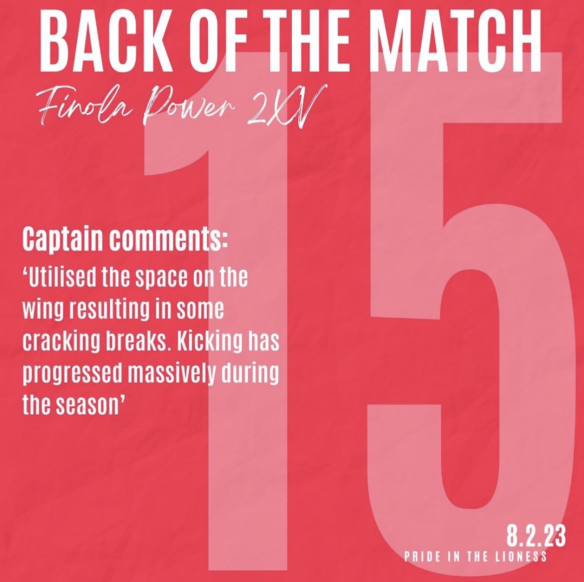 2XV girls who showed their skills on Wednesday ❤️💙
#Manofthematch #Prideinthelionesses