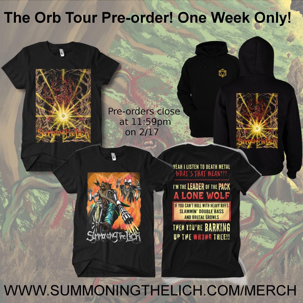 Help us hit the road! Be the first to get our new tour designs with this limited preorder 🔮 Be the leader of the pack™️ 🐺