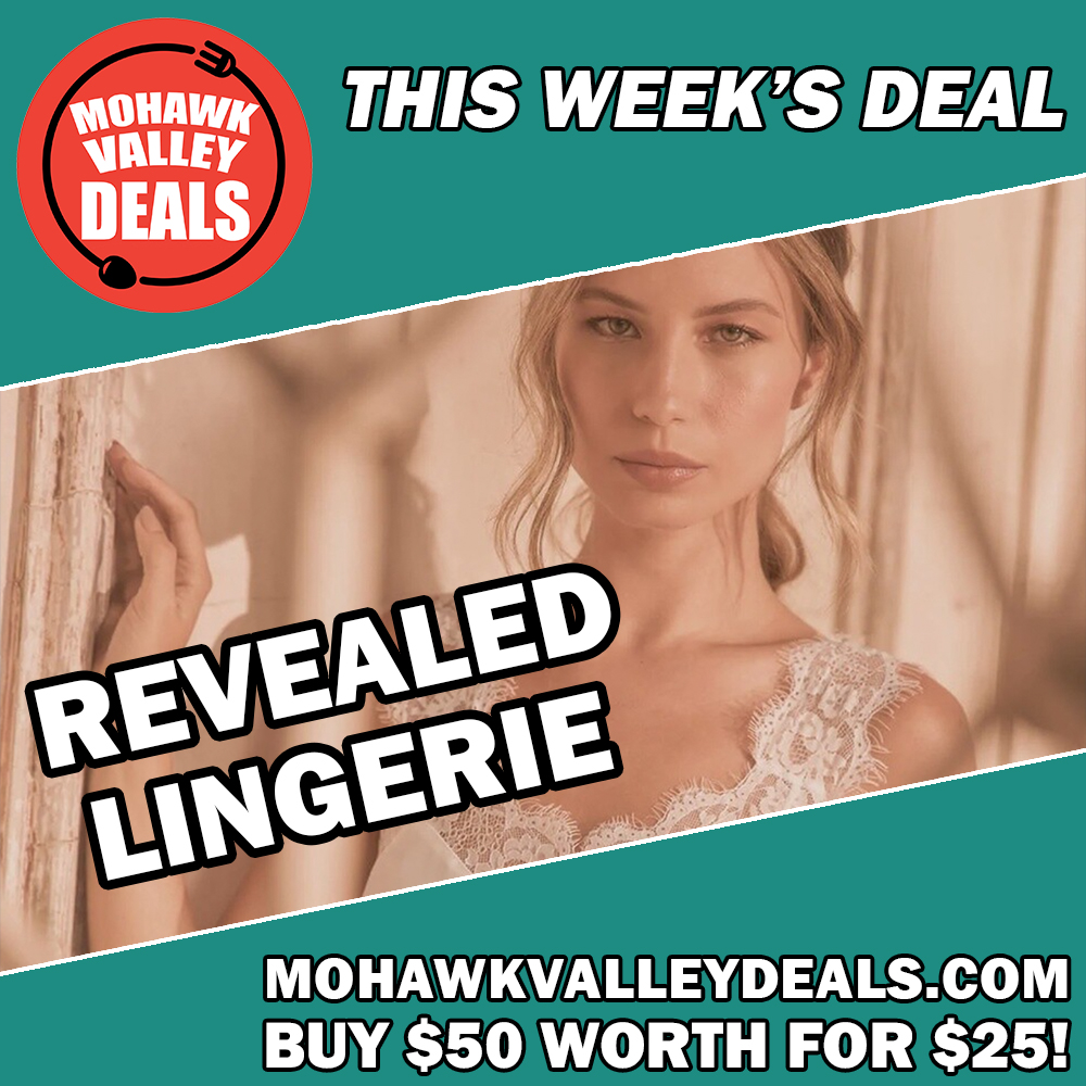 MVEats's tweet photo. Next week's deal is to Revealed Lingerie in Utica! Get your $50 worth of gift cards for only $25 Monday at 8am only at https://t.co/59VwYndz16 https://t.co/IoVbvecy5I