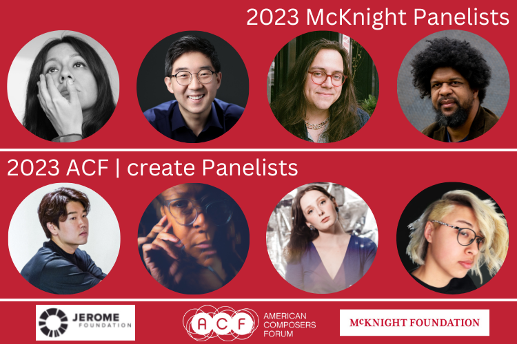 ComposersForum's tweet photo. In our continuous effort to be transparent about ACF’s funding process, we're excited to announce the panelists who will be reviewing applications for the 2023 McKnight Composer Fellowships; McKnight Visiting Composer Residencies; and ACF | create. https://t.co/LBKhzjgyPr