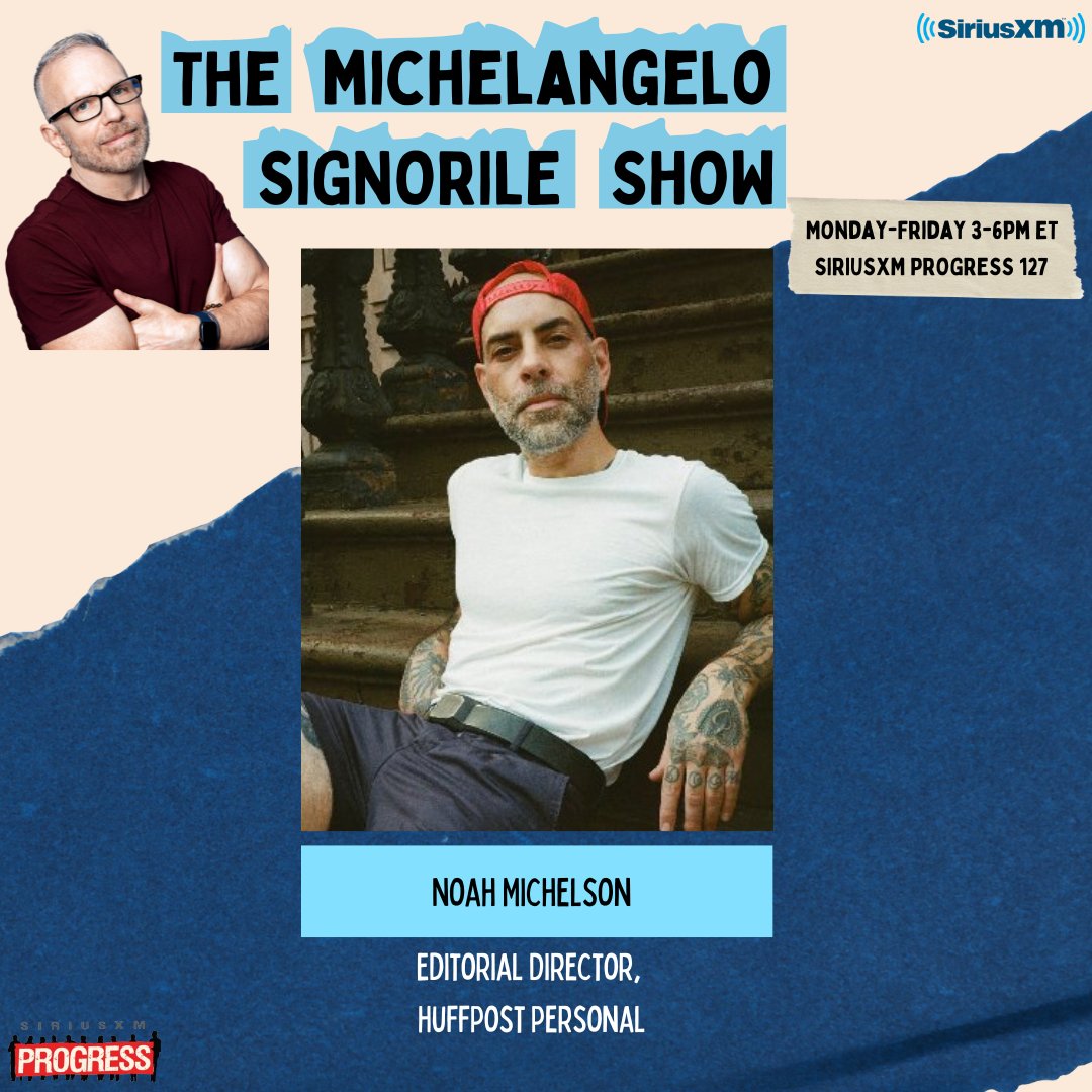 SiriusXMProg's tweet photo. ‼️ On today's @MSignorile Show ‼️

@noahmichelson of @HuffPost stops by to talk about all the biggest headlines of the week!
 
🔊Listen Here: 
https://t.co/cDDC0xlwxl

Give us your calls at: 866-997-4748 https://t.co/J7LF57JSxU