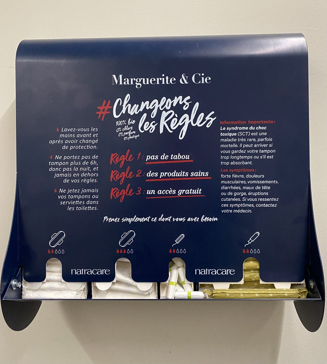 BERTHELOT1's tweet photo. #ChangeonsLesRègles : Mise à disposition gratuite de protections féminines jetables et bio 👏 Un projet @LycEnTransition #MDLE 👍 @lycee_berthelot @CAVL_Toulouse @actoulouse @DSDEN31 https://t.co/q2hIycKscc
