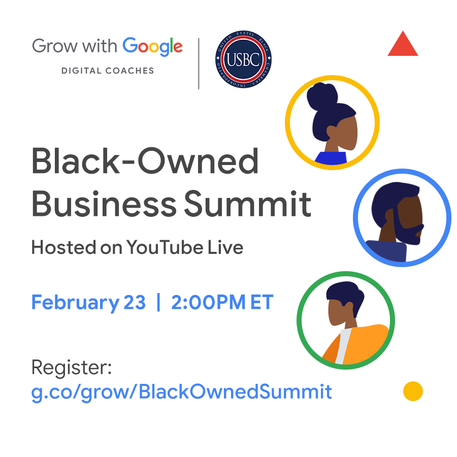 GoogleSmallBiz's tweet photo. Save your spot for the Black-Owned Business Summit → https://t.co/pYvzjZpLGW 

Here’s the lineup: 
- Workshops led by @k_allen_consult &amp; @G__herrera 📣
- Q&amp;A sessions with @LinaDarrisaw 💬
- Tips from fellow SMB owners 🔥
#GrowWithGoogle @usblackchambers https://t.co/ociYe9jhVm