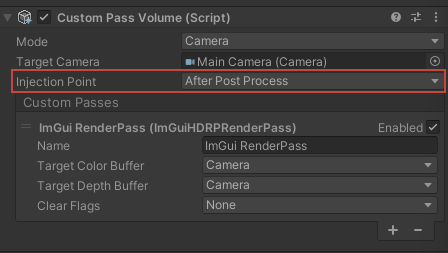 Hey #unity/graphics devs - I've got an issue with HDRP &amp; CustomPasses and I'm hoping someone could shed some light as I'd like to make NimGui work on all RenderPipelines! How does one inject a CustomRenderPass into the correct spot?🥴
forum.unity.com/threads/inject…
#madewithunity