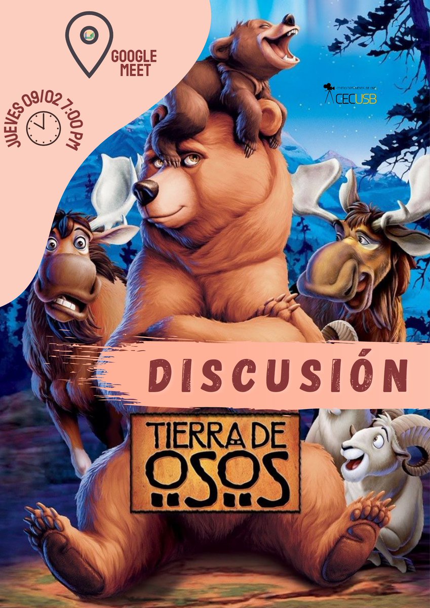 CECUSB's tweet image. ¿Recuerdas esta película? ¿Puedes comentar lo que causó en ti la primera vez que la viste? Hoy es el día de adentrarnos en Tierra de Osos.

 ¡Acompáñanos!