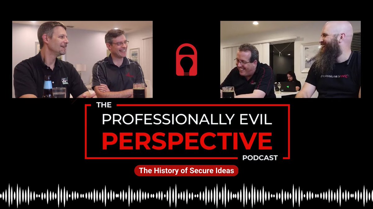 secureideas's tweet photo. Join Kevin Johnson, Jason Gillam, Nathan Sweeny, and Eric Kuehn as they discuss how the company got its start. https://t.co/ERJv9mD9v3
#Podcast #history #youtube #SecureIdeas #ProfessionalllyEvil #infosec #cybersec #technology #SmallBusiness #growth https://t.co/SMJda5pZDS