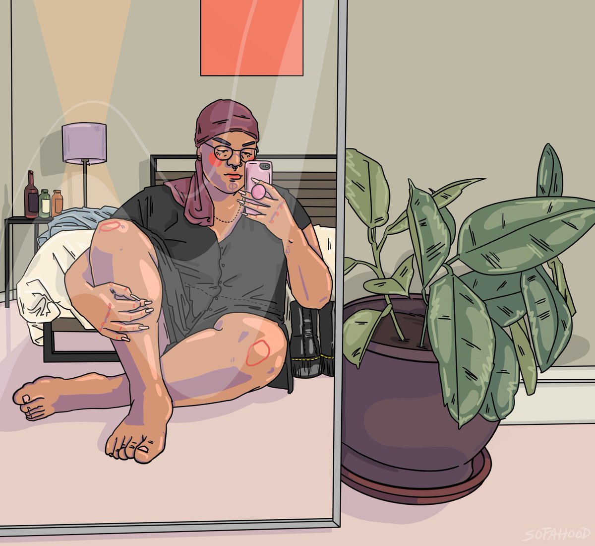 sofahood's tweet photo. SOFAHOOD. sofa as in sophia. hood as in a collection of moments and emotions (ex. childhood, neighborhood, etc.) my art is a collection of my feelings and it’s where i reside. https://t.co/oVGpQQFk3Q https://t.co/piq7sJSQoo