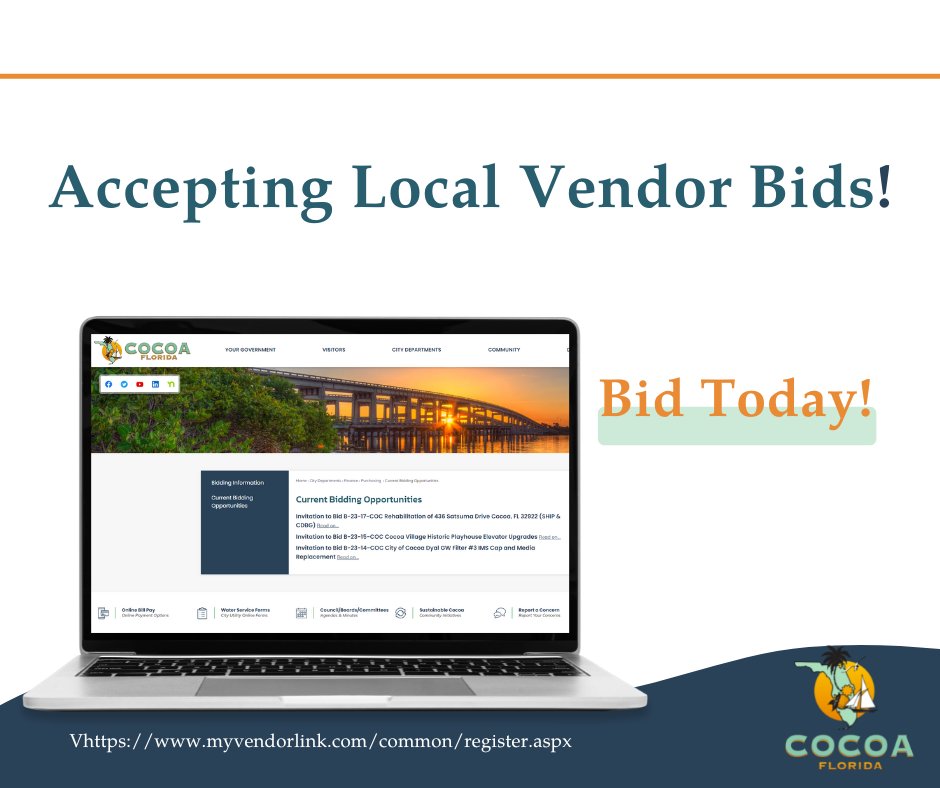 City of Cocoa, FL on Twitter "📢Attention local vendors Are you