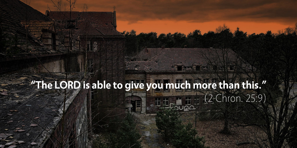 It is better to lose money than people, just as it is better to lose riches than to lose a war. However, the wisdom of this world is foolishness with God. Human discernment does not see the consequences of attachment to riches (II Chronicles 25:9).
#rbHw