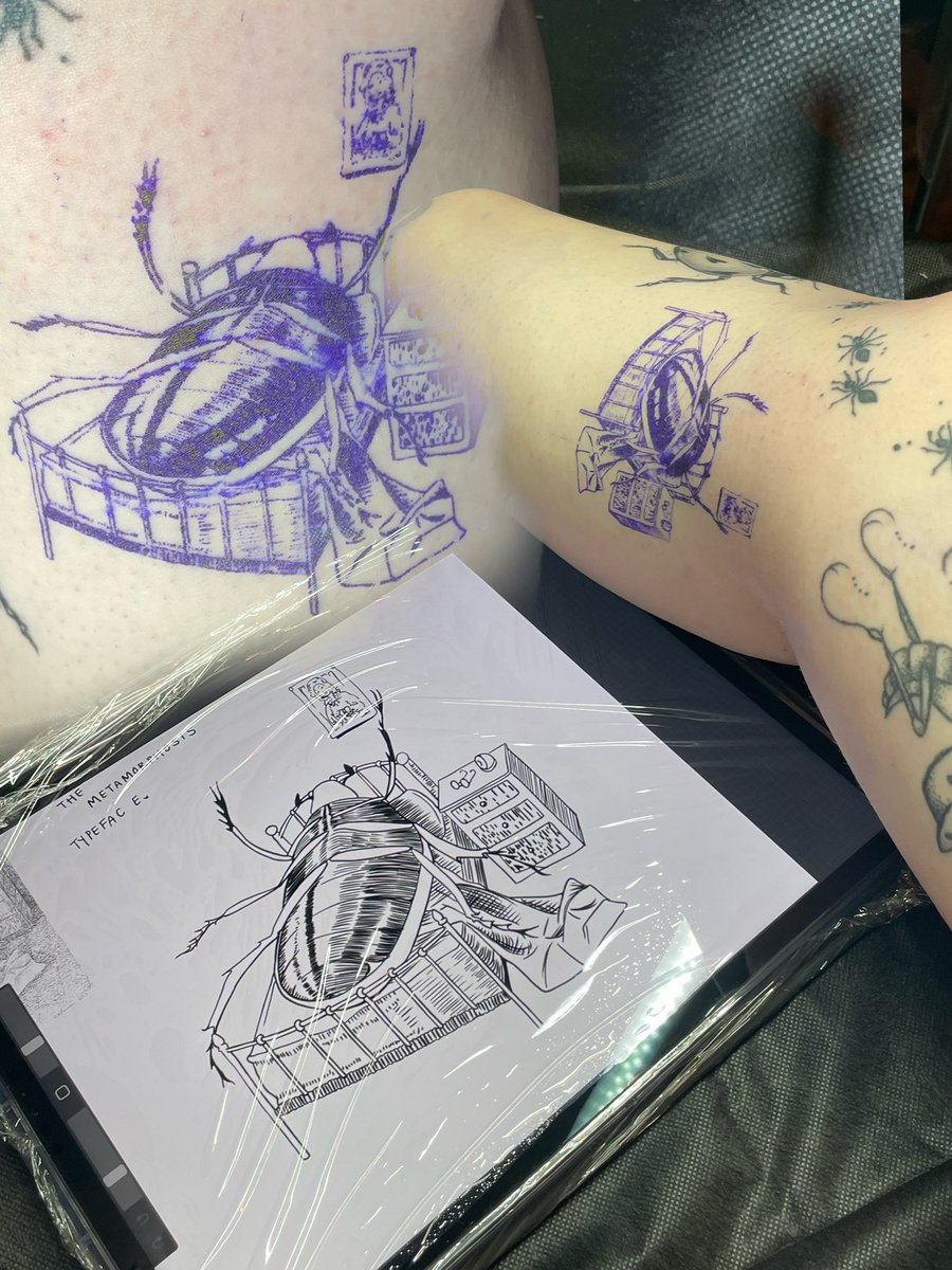 emmegalodon's tweet photo. look at this tattoo i did on myself im so proud thank u franz kafka https://t.co/kRiLU7SNHx