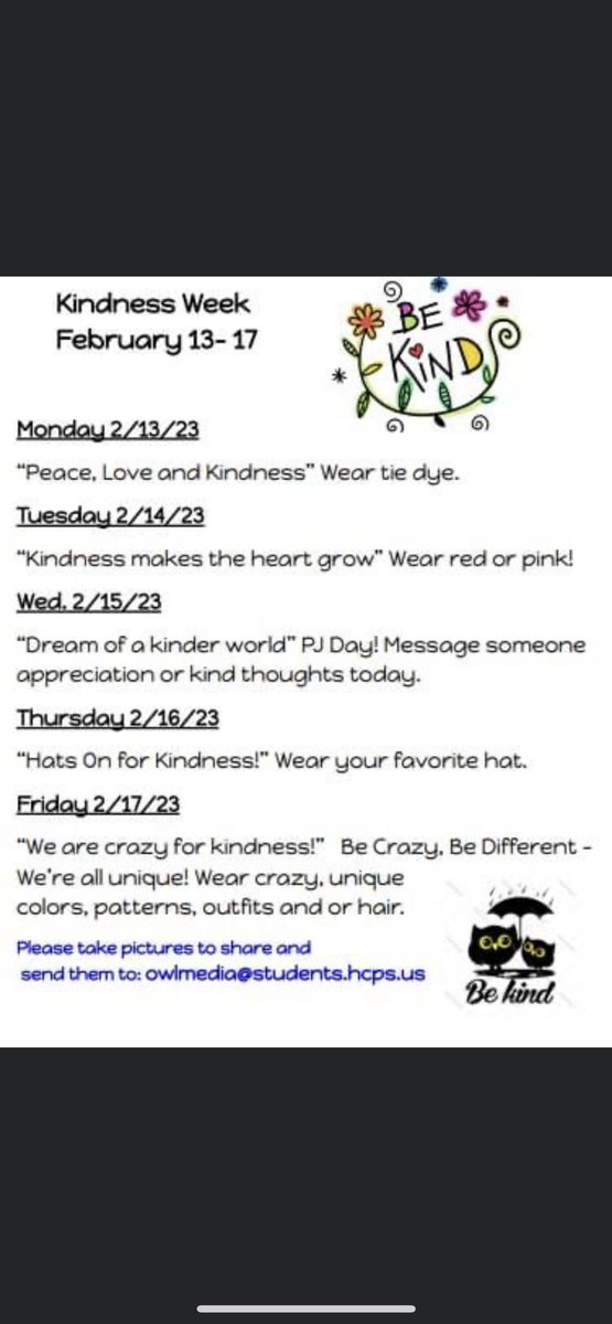 Celebrate Kindness Week with HCOS!