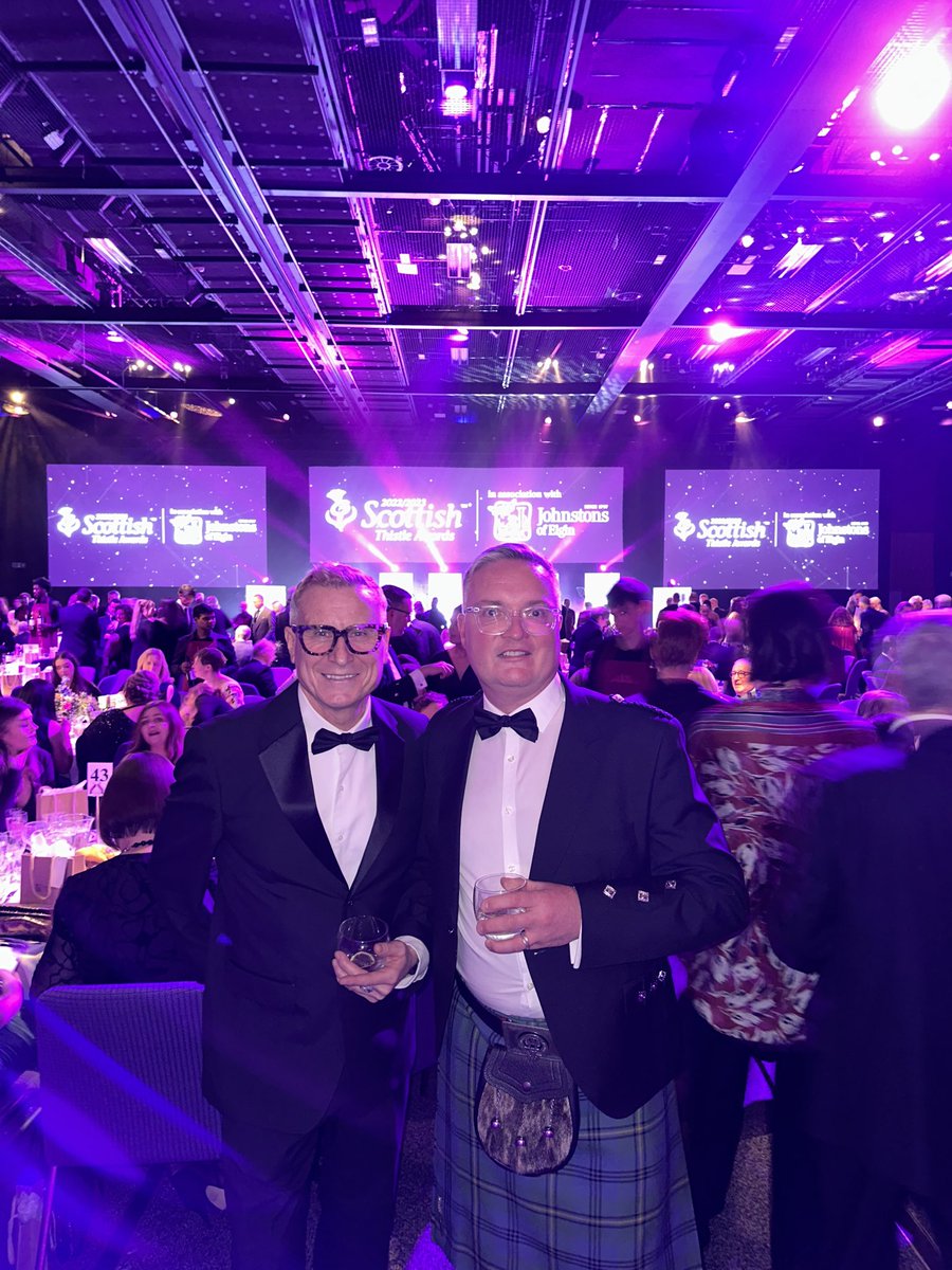 Excited to be at the Scottish Tourism #ThistleAwards with my partner in crime ⁦@Worobec⁩

#CrescentHouse #Edinburgh #Scotland 

photo credit @JackBenton01993