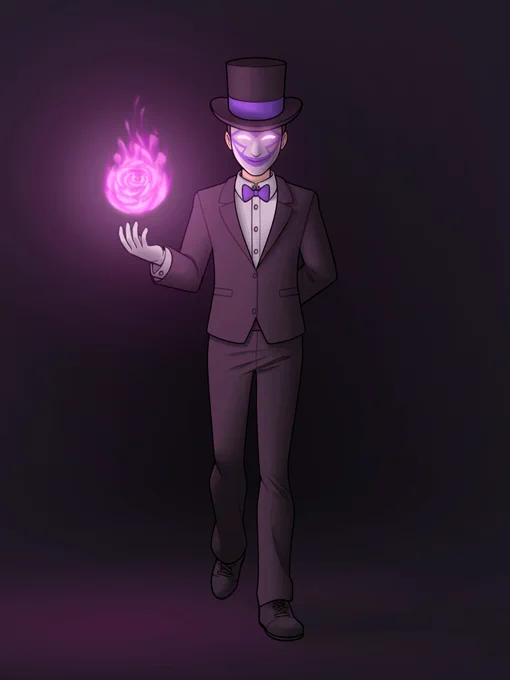 OC commission for *The sound of footsteps echo in the darkness.**A voice humming a strange tune can be heard emanating from every direction.*"Ah… you've really gotten turned around, haven't you? Follow me, I can lead you out of this wretched place… trust me." 