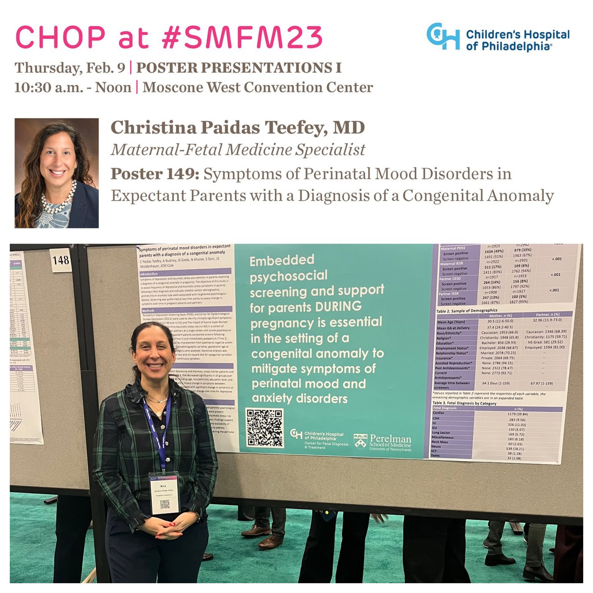 Dr. Paidas presenting on Perinatal Mood Disorders at #SMFM23