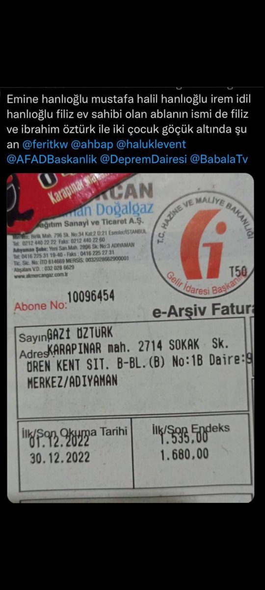 fistiklikebap's tweet photo. @AFADBaskanlik @haluklevent @ahbap @OguzhanUgur https://t.co/aYmVuyHeN1