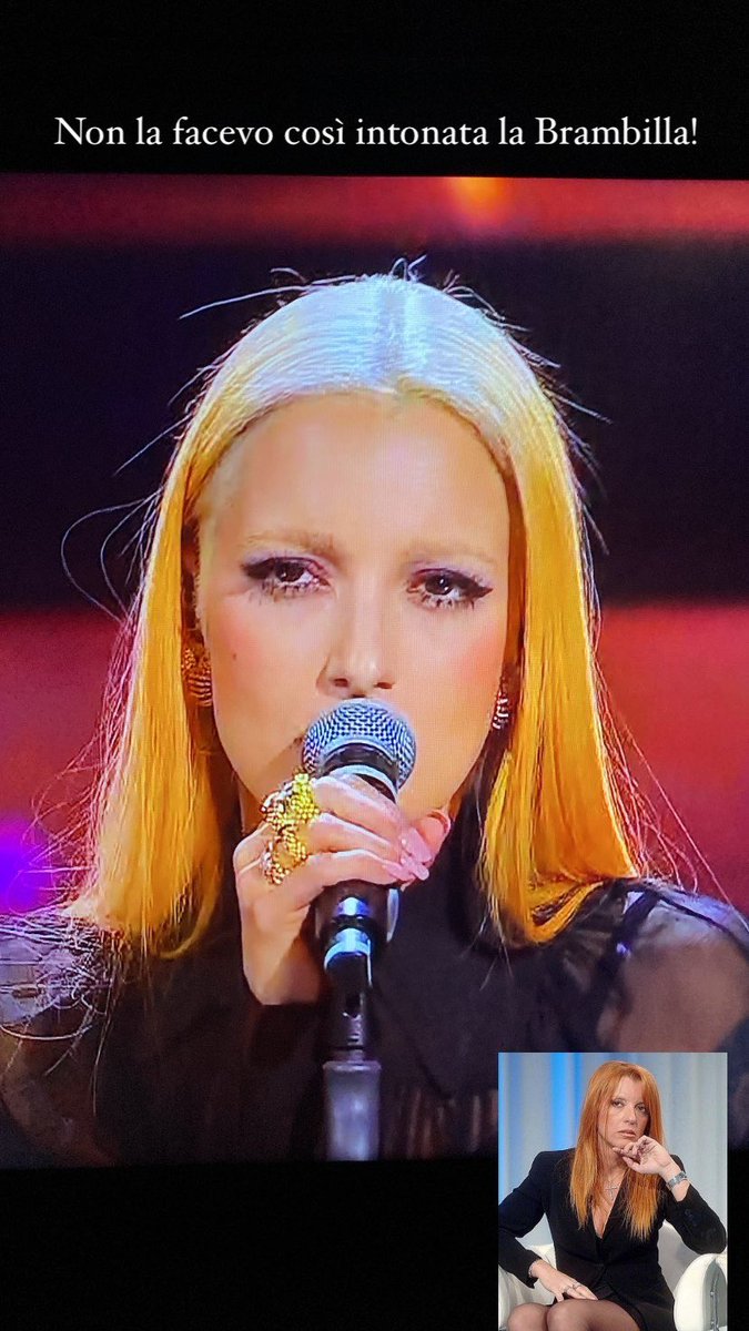 thetoscano1's tweet photo. Non la facevo così intonata la Brambilla! #sanremo23 #Sanreno2023 https://t.co/VLqZmx06NI