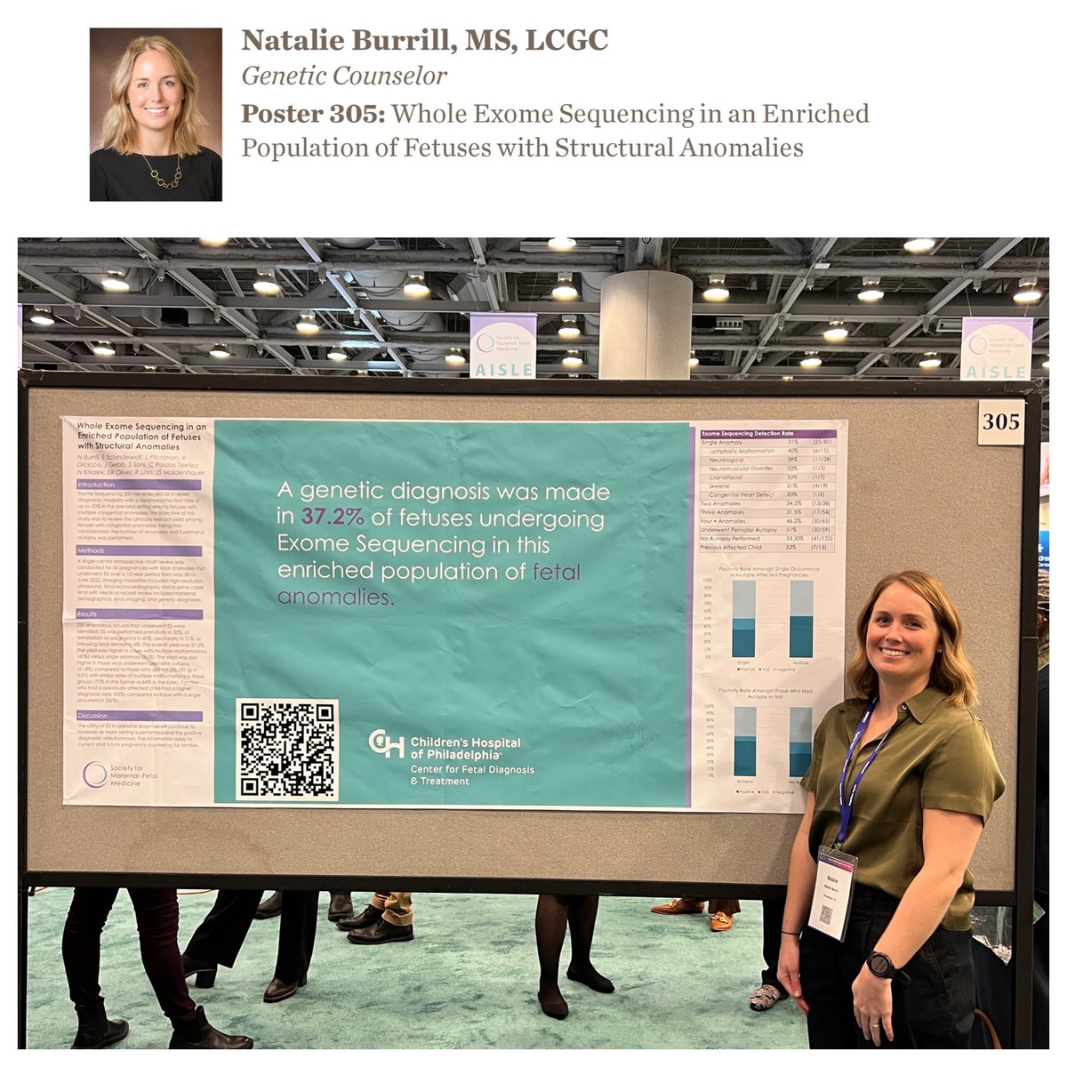 Genetic Counselor Natalie Burrill presenting at #SMFM23