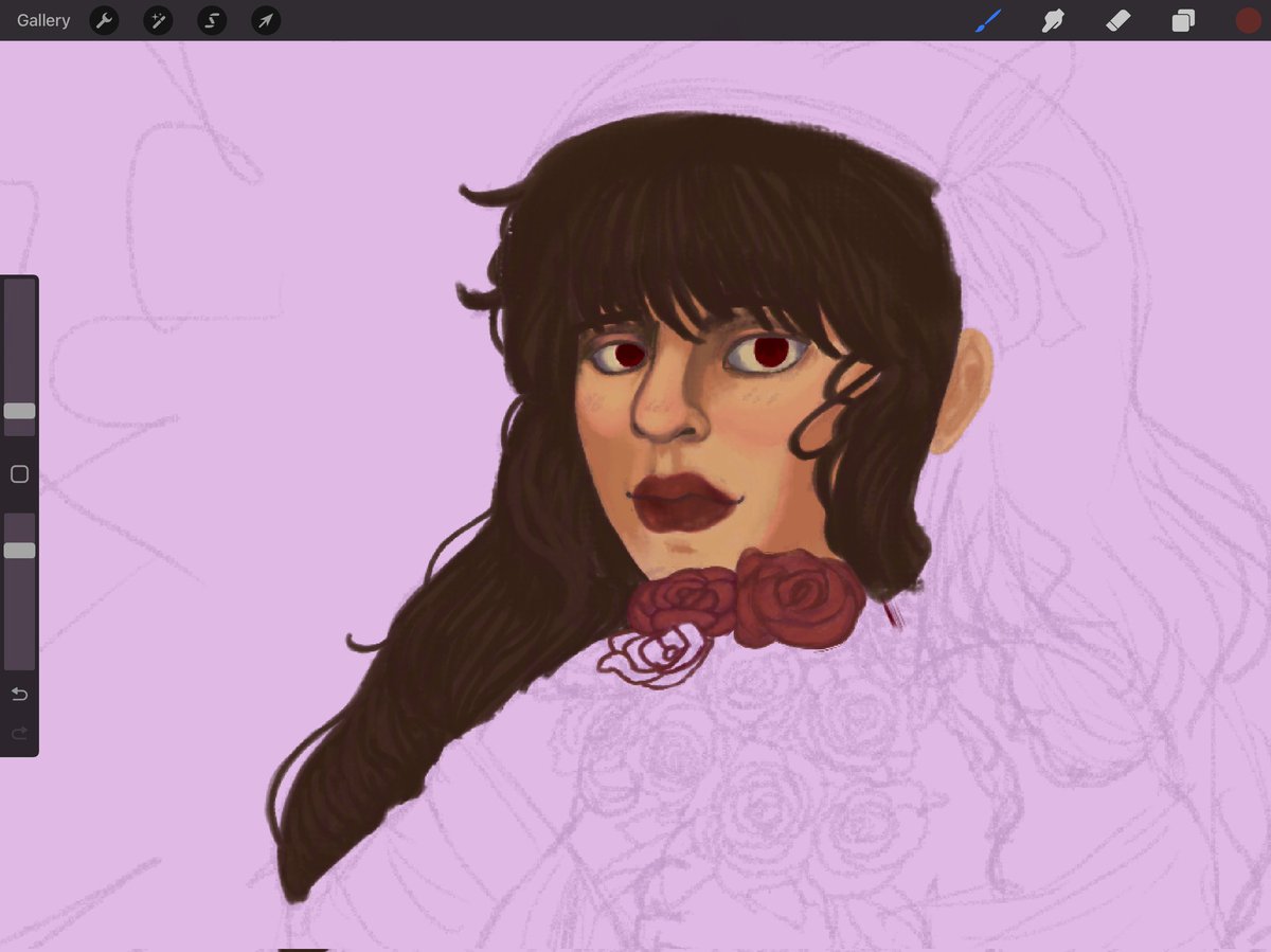 BlueberriBunny's tweet photo. (WIP) (OC) Decided to start an 'oil painting' of my D&amp;D character and it's taking longer than expected lol https://t.co/iJmgi8gghy