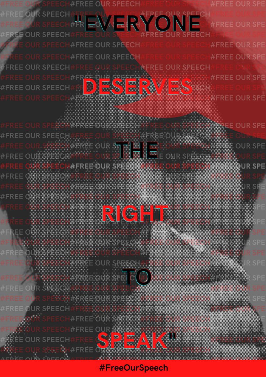freeourspeechuk's tweet photo. Our second poster!  

We all deserve the right to speak. 
#FreeOurSpeech #Poster #FreeSpeech https://t.co/ZIK8D0aiZk
