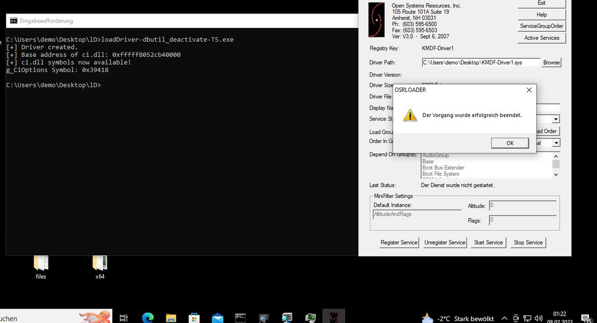 Going into Test Signing mode without rebooting is literally just changing one nibble in the kernel...