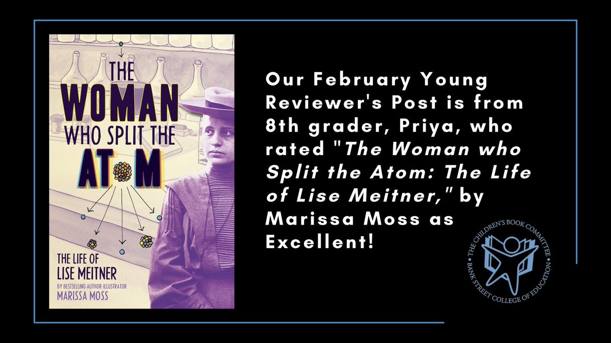 BankStreetLib's tweet photo. Our February Young Reviewer Post is from 8th grader, Priya. Read more about her review on our website! https://t.co/OWlhuPZBn7 #YoungReviewers #BankStreetLibrary #BankStreet #kidlit #BankStreetCCL #BankStreetCBC @marissawriter @abramsbooks @bankstreetedu https://t.co/h62Z9NEN2r