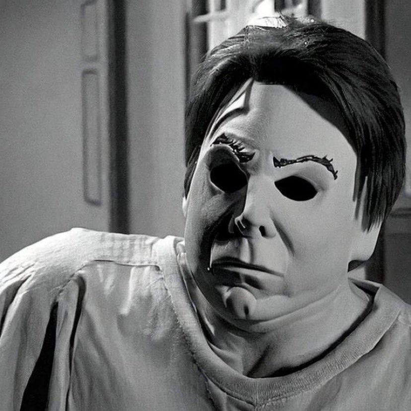 StephenJohn76's tweet photo. Mike Myers as Michael Myers 😱

#mikemyers #michaelmyers https://t.co/lm4LLTtFGZ