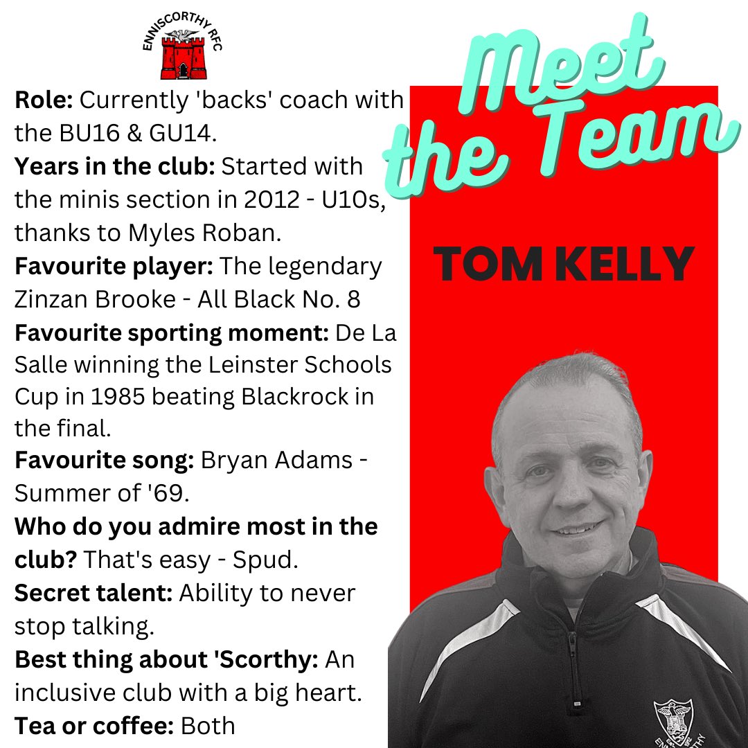 ScorthyRugby's tweet photo. In our “meet the team” series this week we get to know Tom Kelly, youth coach.
“Meet the Team”, is a feature where you’ll meet a new member of our club every week. If you'd like to be featured, please drop us a DM!
#Scorthy #CommunityClub #FromTheGroundUp https://t.co/BMZIqNEWWw