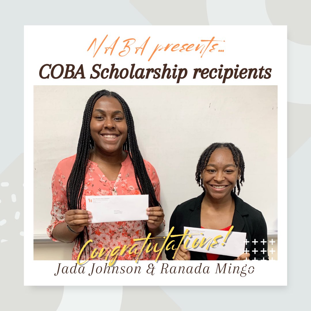 Today we’d like to take the opportunity to congratulate our NABA members Jada Johnson and Ranada Mingo for receiving scholarships from the College of Business Administration!!! Keep up the good work 💛🖤